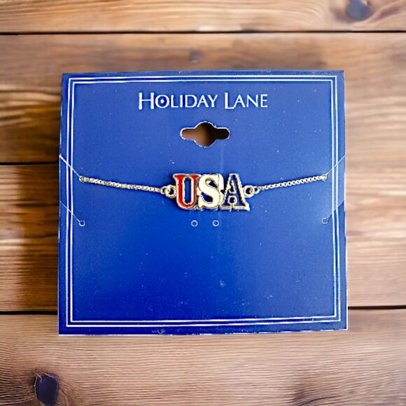 MACY'S HOLIDAY LANE USA Slider Bracelet - Picture 2 of 3
